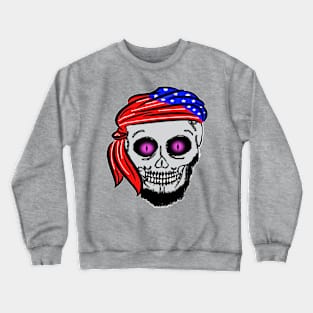 Halloween Skeleton Head Crewneck Sweatshirt